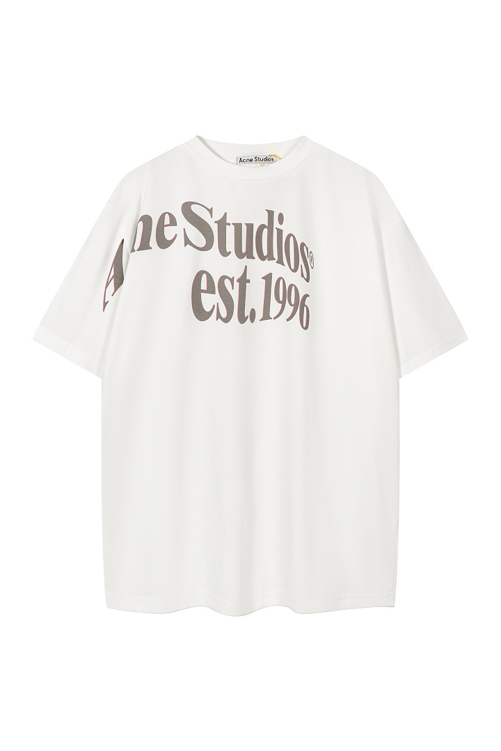 Acne Studios 118 AC Print Short Sleeve T White S-XL 8305#