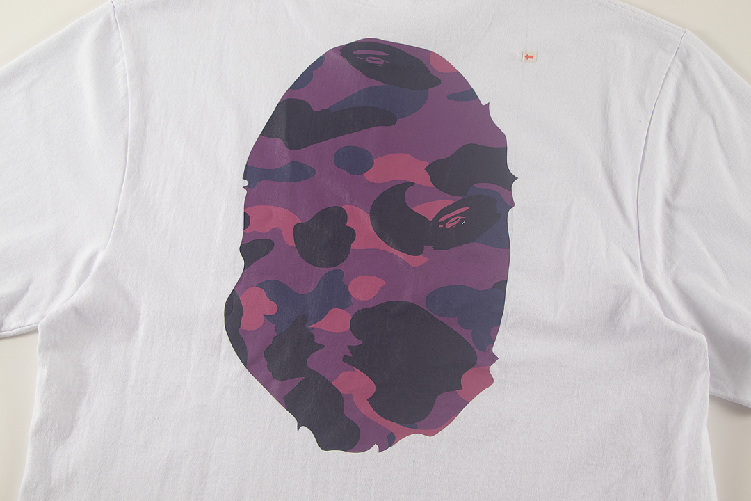 Bape 148 TOP Print Collar Short Sleeve T Black White S-XL - Image 21
