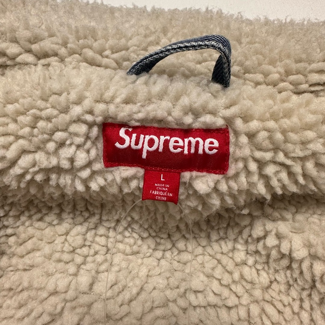 Supreme 598 24Fw Faux Shearling Lined Bomber Jacket Velvet Black White Water Blue S-XL - Image 36