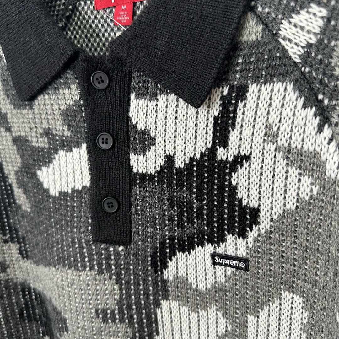 Bape 398 FW25 SMALL BOX POLO SWEATER Embroidered Label Long Sleeve / Fleece Black Pink Camo S-XL - Image 34