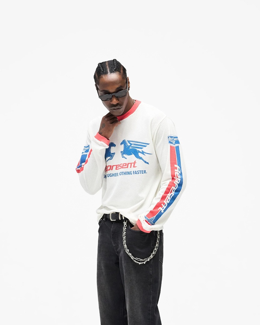 Represent 138 REP Long Sleeve : Black White S M L - Image 28