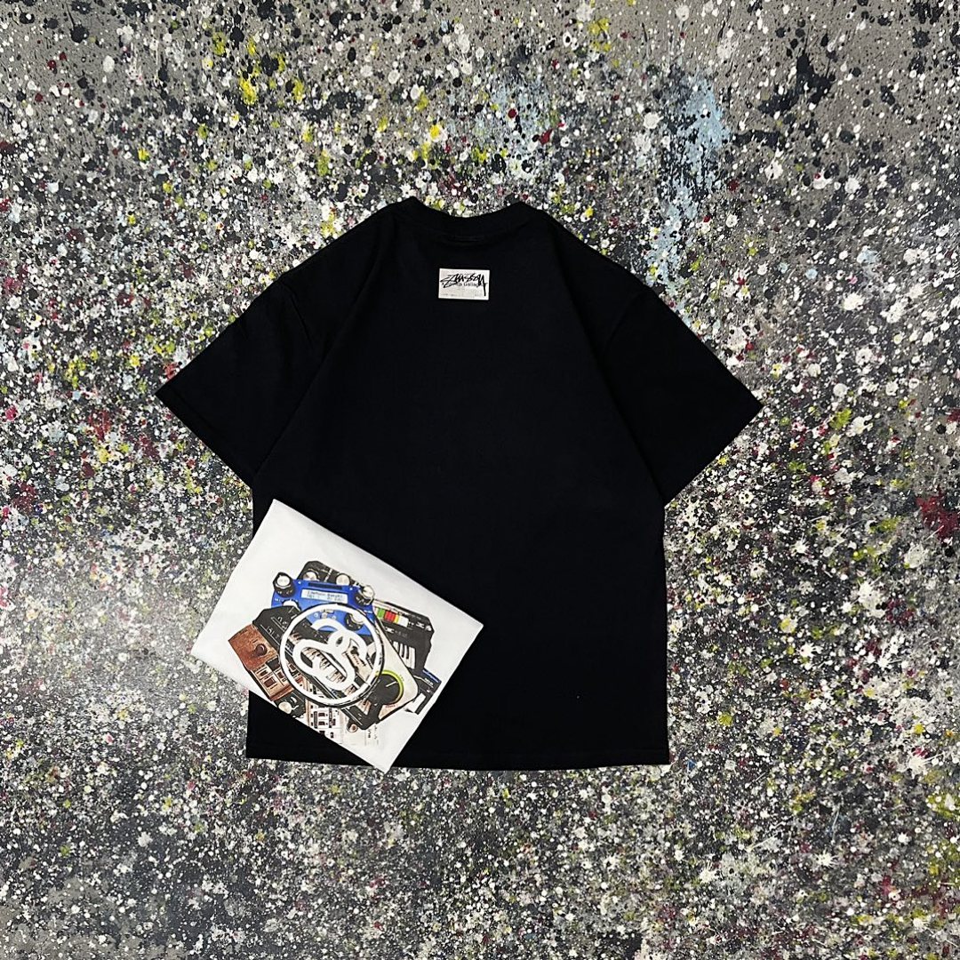 Stussy 108 Stu Short Sleeve T : White Black S M L XL XXL