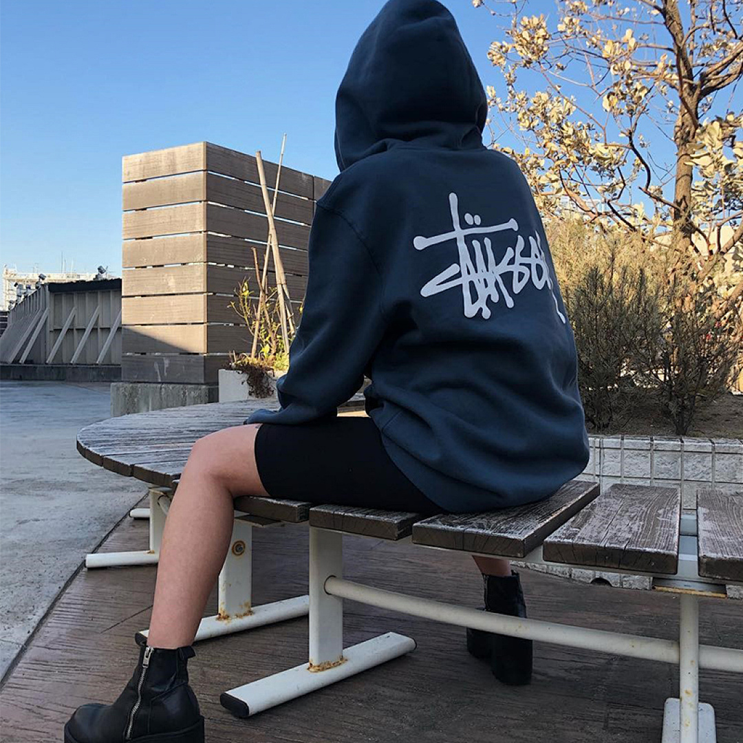 On Running ON SALE118 Stu FW24 BASIC STÜSSY HOODIE Off White Black Light Grey Purple Color Blue Apricot Green S M L - Image 33