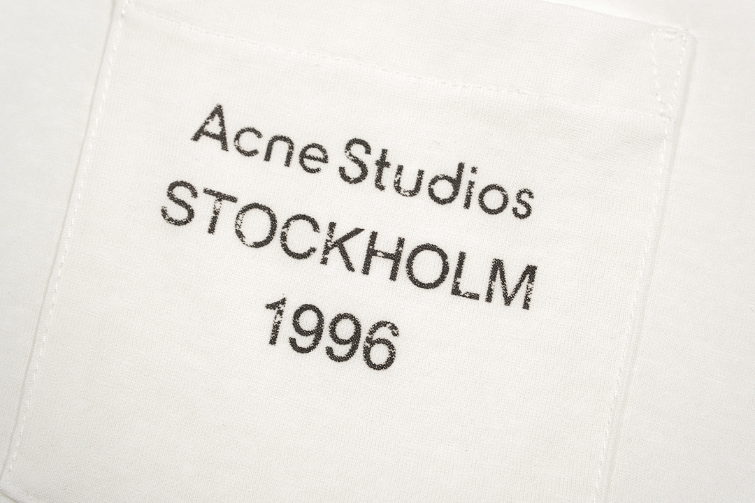 Acne Studios 118 AC LOGO Print Short Sleeve T Black White Brick Red S-XL 8096# - Image 40