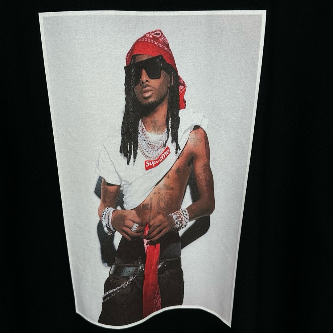 Supreme 138 Khaki T FW25 PLAYBOI CARTI PHOTO TEE Patch Print Short Sleeve Black White S-XL - Image 20