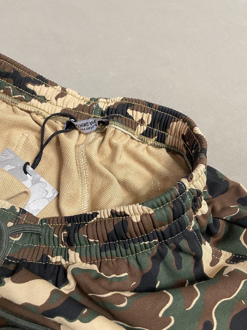 Bape 178 Glitch Woodland Camo Double Wide Version Model Short : S M L - Image 13