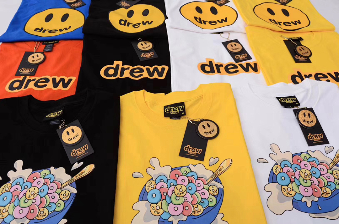 Drew House 88 DrewHouse JustinBieber Short Sleeve T Green Black White Yellow SMLXL D022# - Image 57