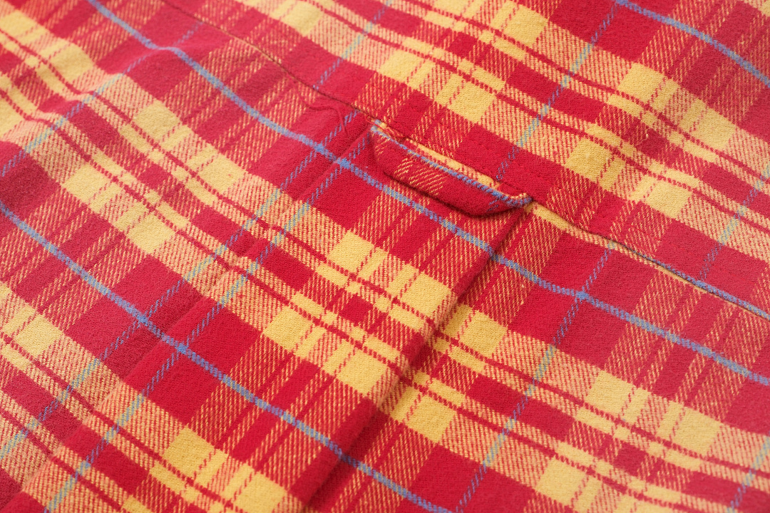 Unbranded 268 FAR FARFROMWHAT WASHED FLANNEL SHIRTS Water Ink Red Yellow S-L 3270# - Image 9