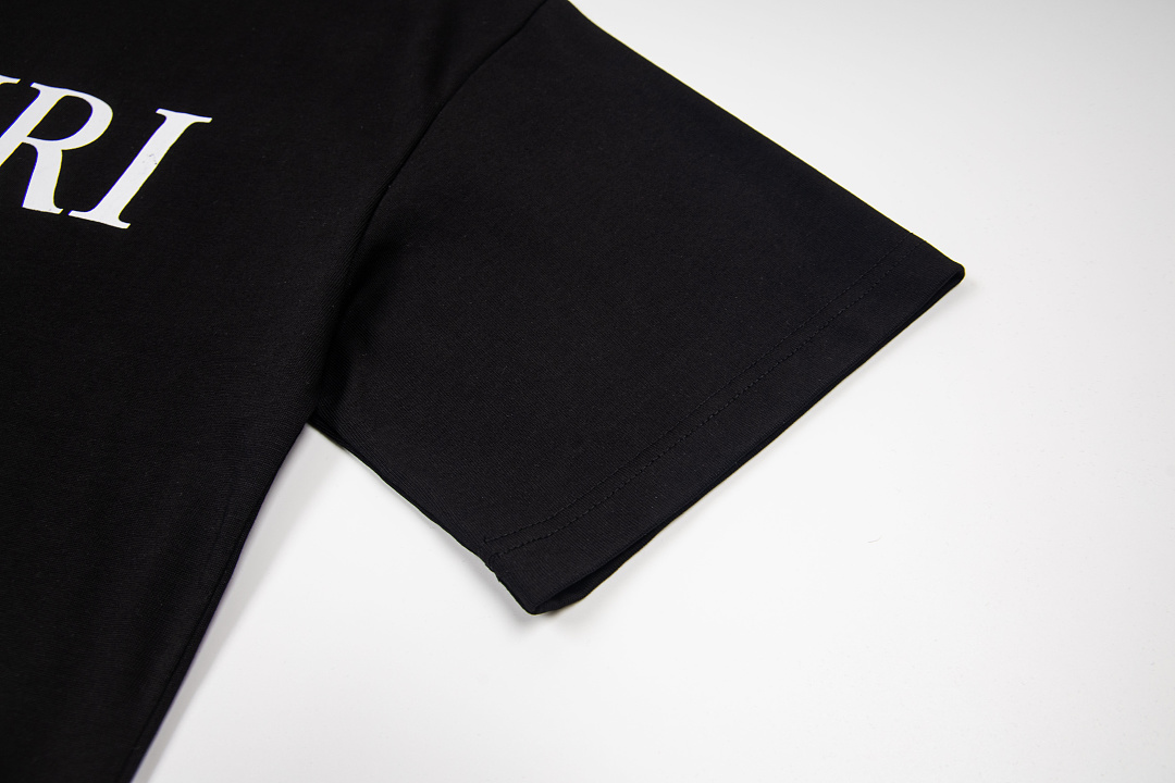 AMIRI 118 26Ss New Logo Print Short Sleeve T Black White S M L XL 9924# - Image 8