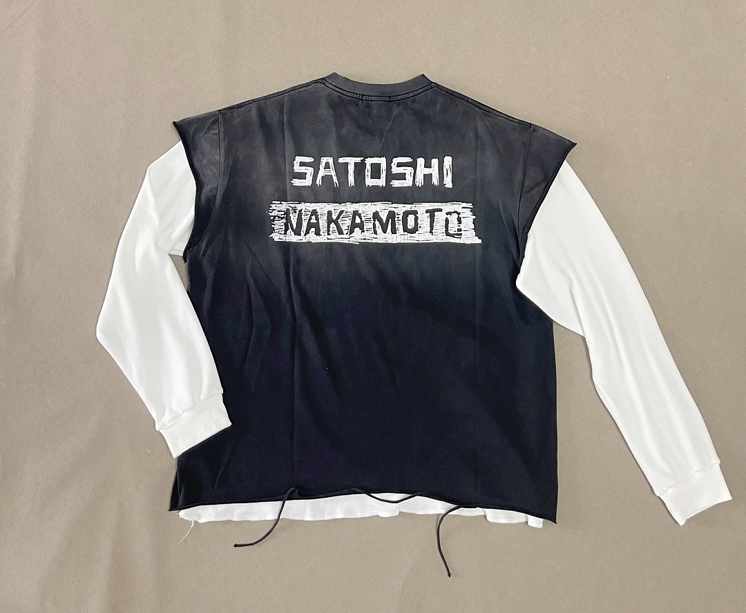 Unbranded 128 SATOSHI NAKAMOTO Washed Black Sleeve T : S M L - Image 16
