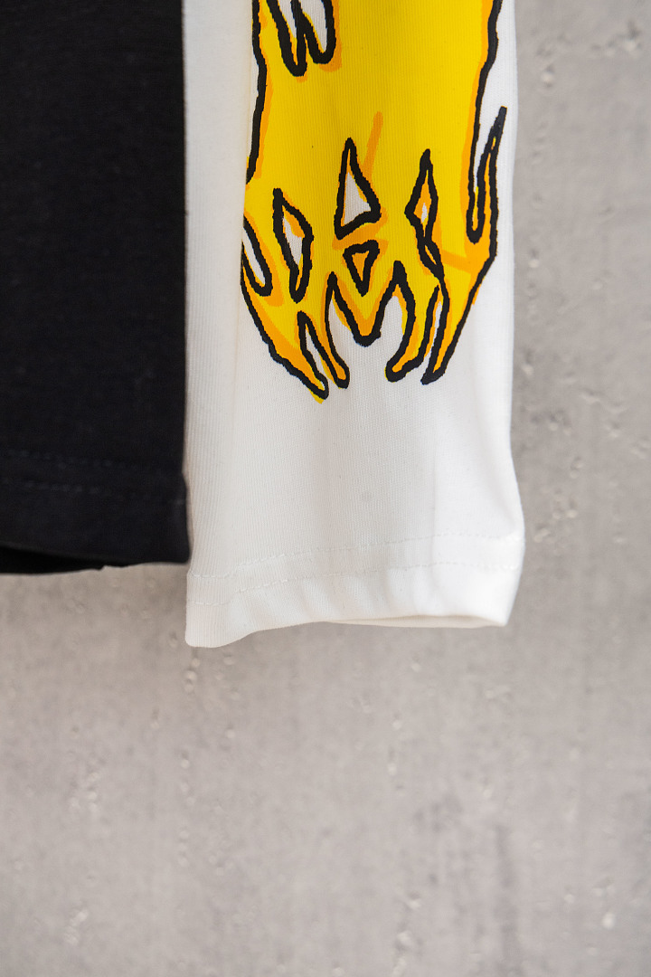 AMIRI 148 Wide Version Model Long Sleeve T Black White S M L XL 604# - Image 44