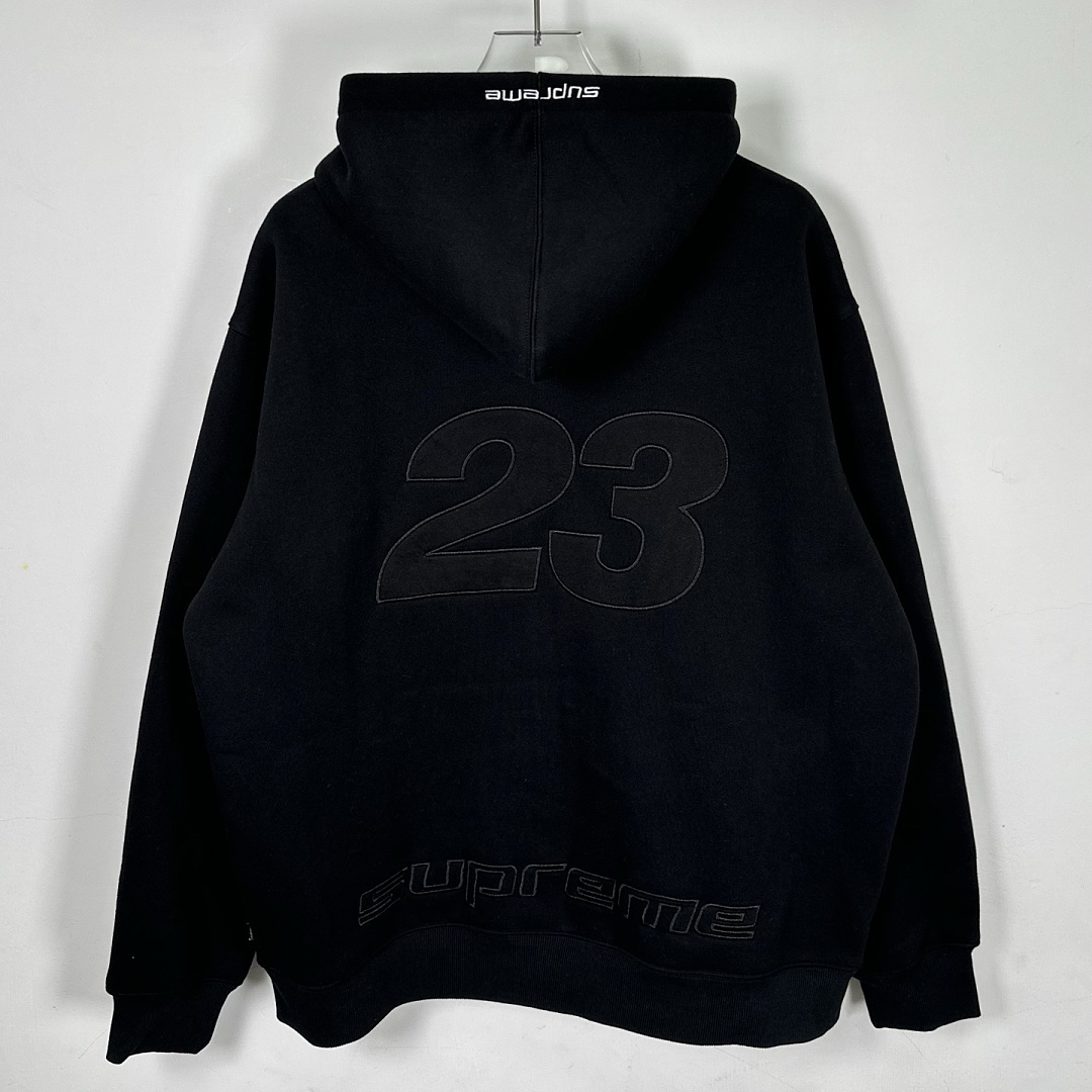 Supreme 368 ZIP UP HOODED SWEATSHIRT Buckle Embroidered Black Light Blue Red S-XL - Image 10