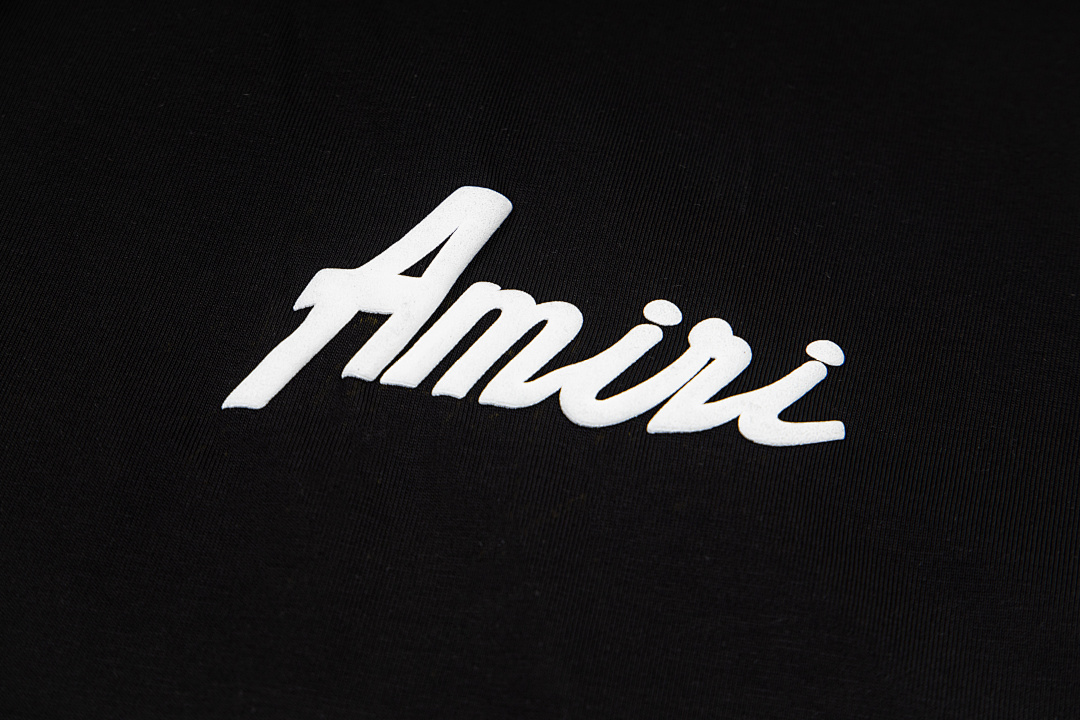 AMIRI 118 Wide Version Model Short Sleeve T Logo Print High Wind Black White S M L XL 9913# - Image 6