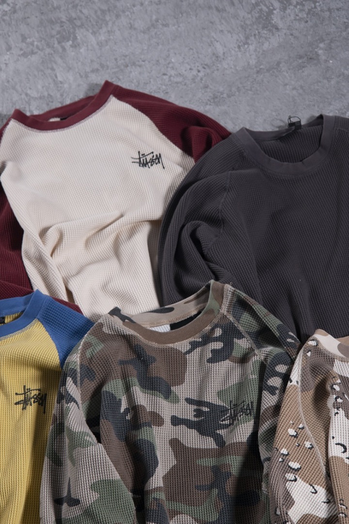 Stussy 198 STU Long Sleeve 2014 : Black Apricot White Sand Desert Camo Red Blue Yellow S-XL - Image 20