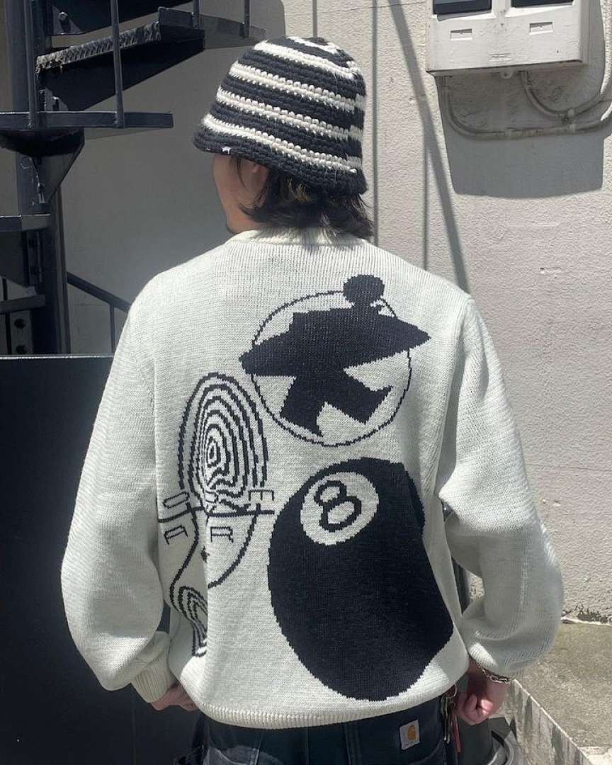 Stussy 228 STU X NK PENNY Collab Logo Collar Fleece : Off White S M L XL Y0797# - Image 5