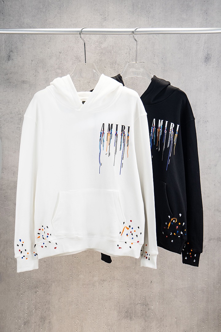 AMIRI 218 Wide Version Model Long Sleeve Black White S M L XL 605# - Image 45