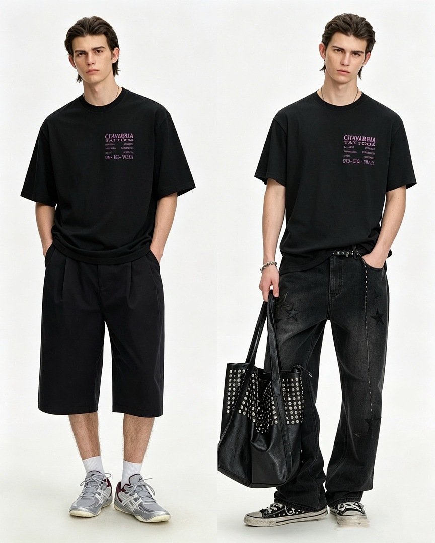 Chanel 148 WillyChavarria High Mens Womens Wide Washed Short Sleeve : S M L XL Water Black Willy - Image 17