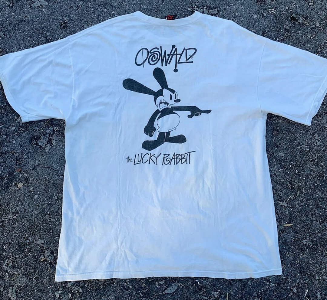 Stussy 118 Stu × DISNEY OSWALD THE LUCKY RABBIT TEE Collab Print Short Sleeve T Black White S M L - Image 18