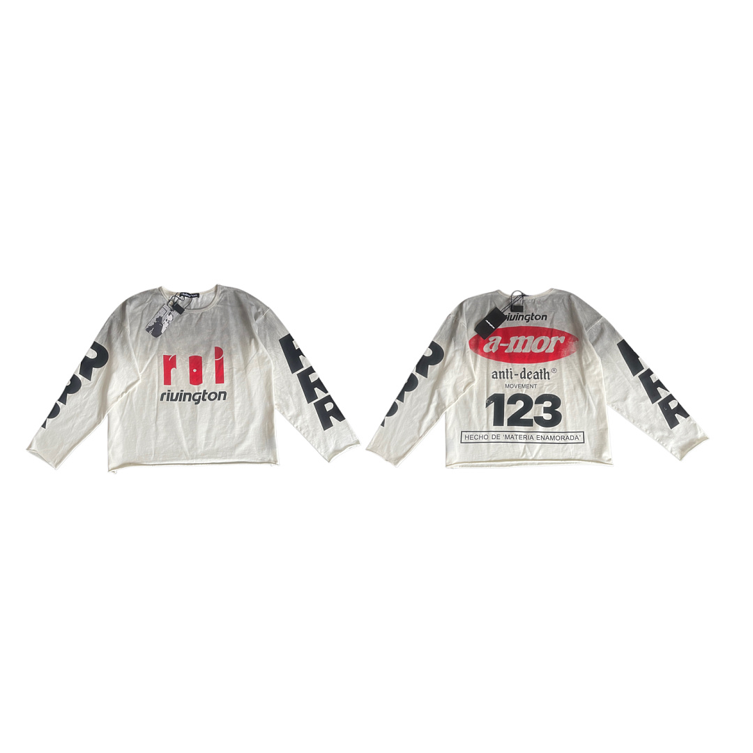 Off-White 148 RIVINGTON Roi Rebis Amor Enemy LS Gradient Long Sleeve T : Off White S M L - Image 3