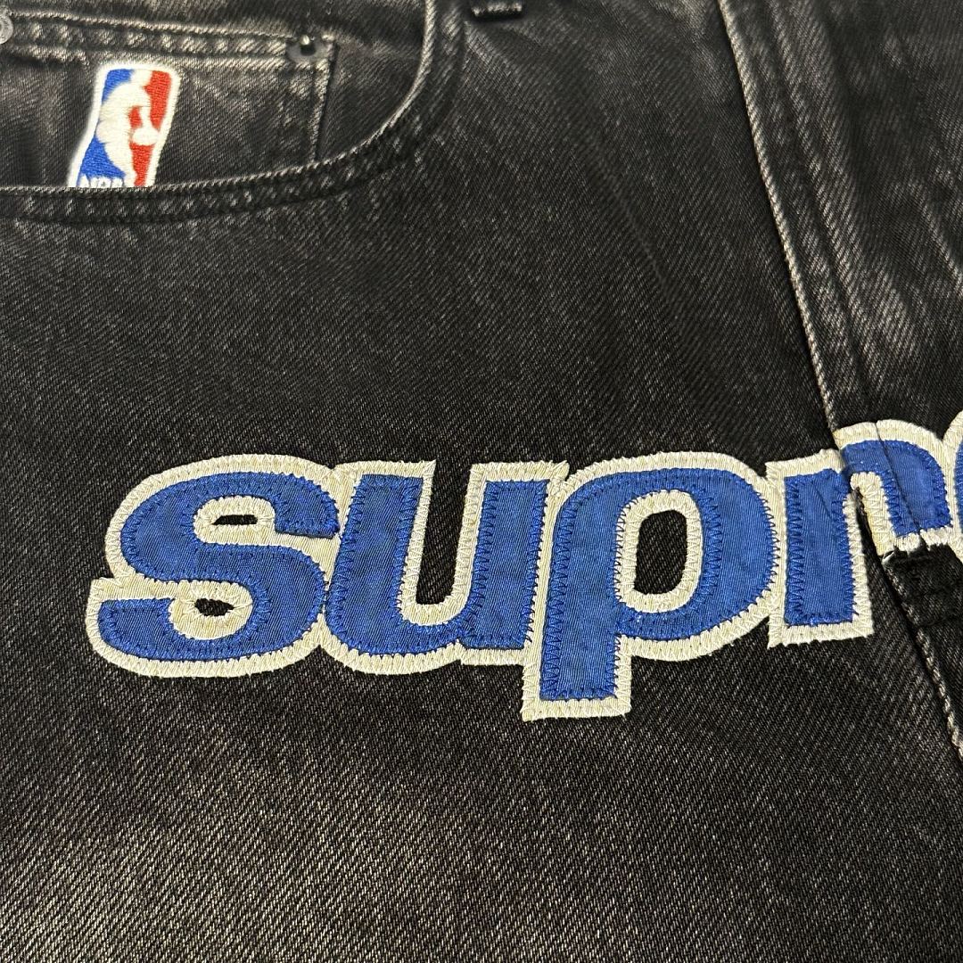 Supreme 358 Mitchell & Ness SS26 Bullets Baggy Denim Short - Image 10