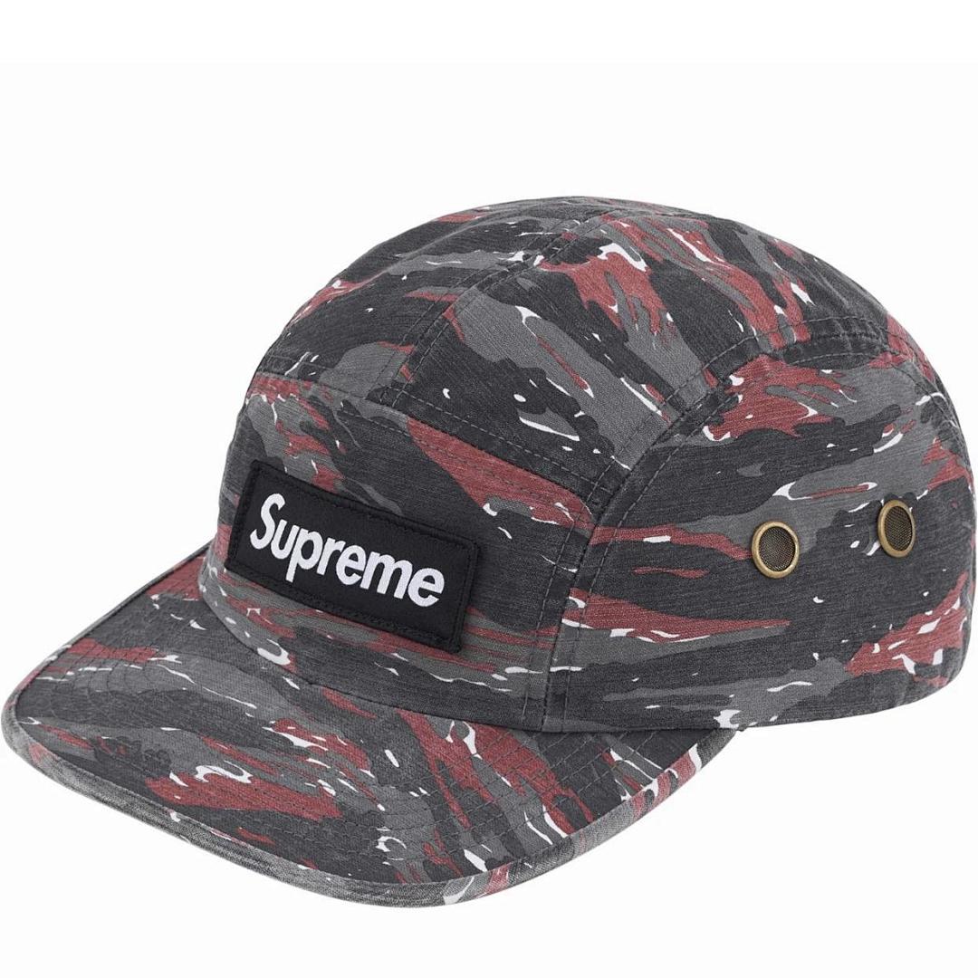 Bape 118 SS24 MILITARY CAMP CAP (Red Camo, Green) - Image 2