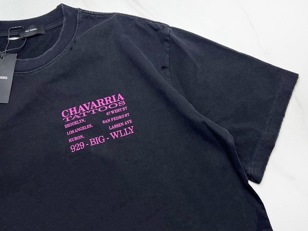 Chanel 148 WillyChavarria High Mens Womens Wide Washed Short Sleeve : S M L XL Water Black Willy - Image 9