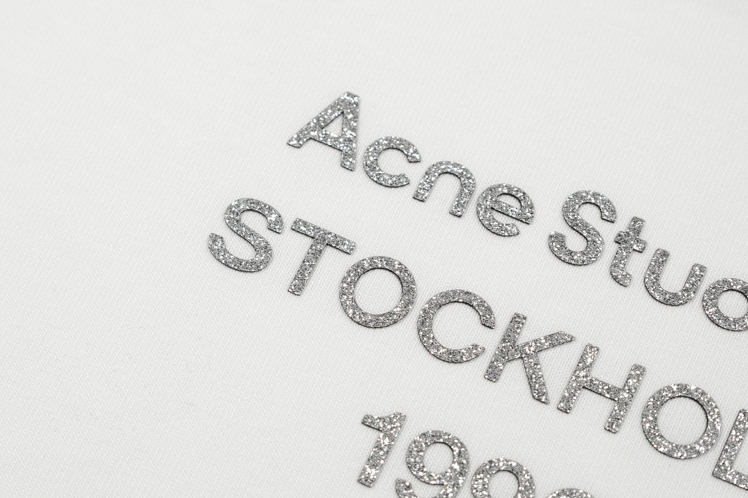 Acne Studios 118 AC Silver Print Short Sleeve T Black White S-XL 8066# - Image 25