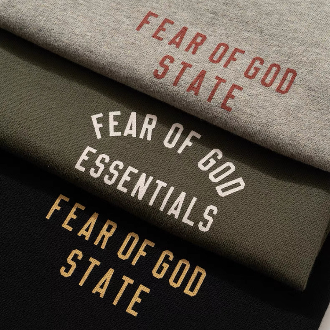 Essentials 148 Ess Fall24 BACK TO SCHOOL Fleece Soccer Short Print Black Green Olive Oatmeal Grey Sea Blue S-XL - Image 103