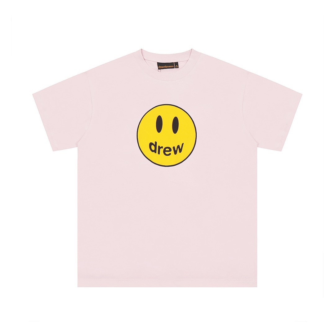 Drew House 118 Drew House Short Sleeve T Black Coffee White Light Pink Blue Purple Yellow Orange Peach Wine Red Navy : S-XL - Image 110