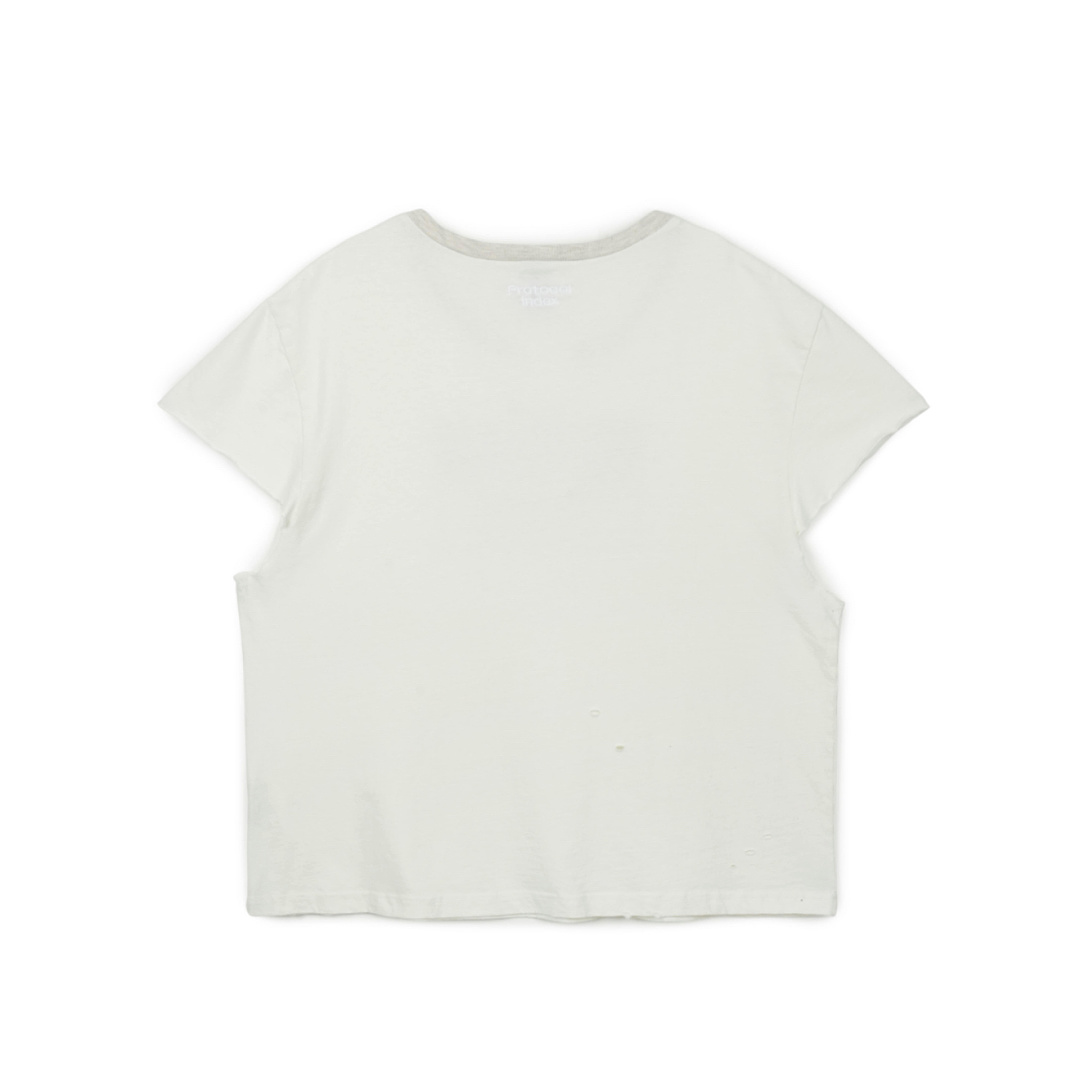 Unbranded 118 Protocol Index Short Collar T : 1 2 3 (Washed White) - Image 4