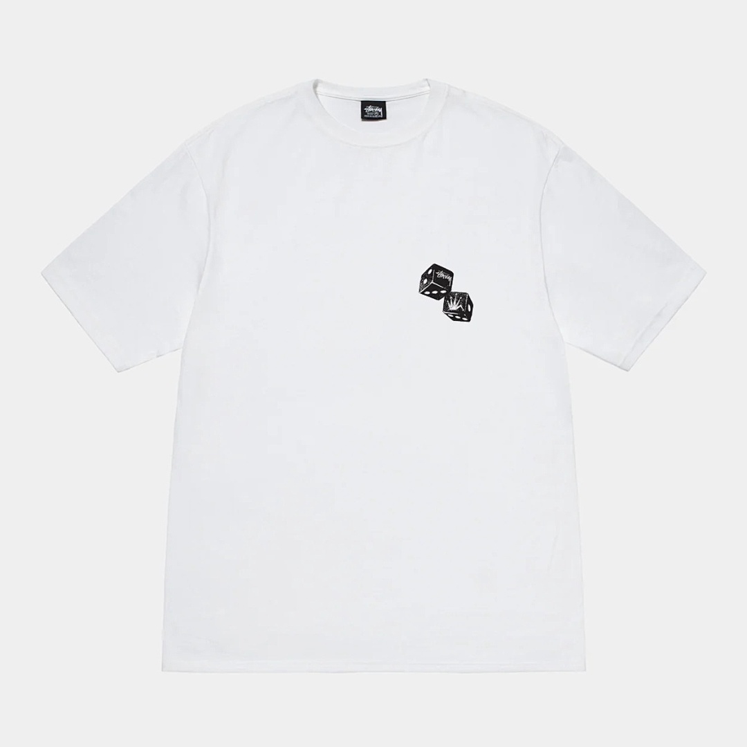 Stussy 108 Stusy FW24 SHAKERS TEE Autumn Winter Print Collar Short Sleeve T White Black S M L - Image 4