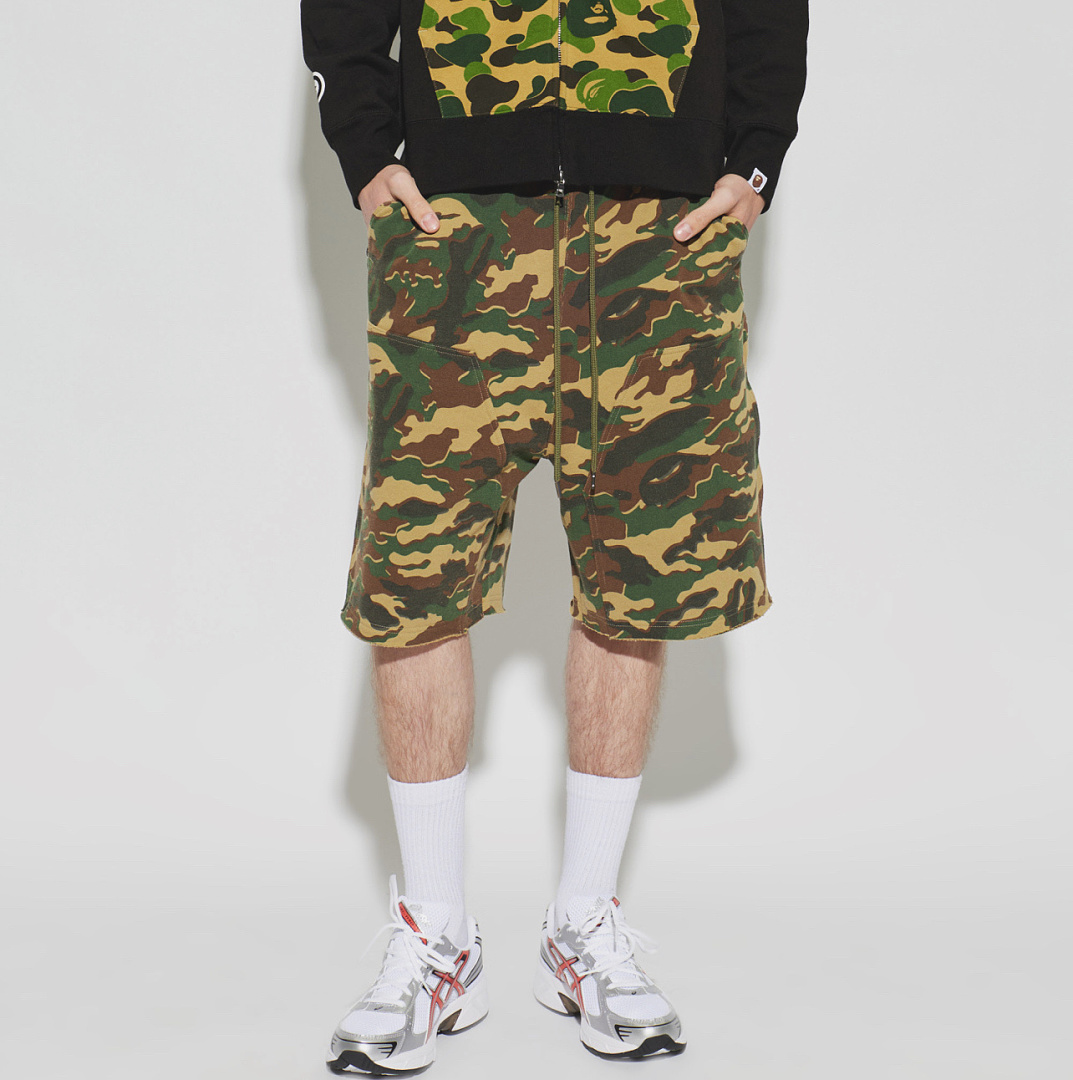 Bape 178 Glitch Woodland Camo Double Wide Version Model Short : S M L - Image 16