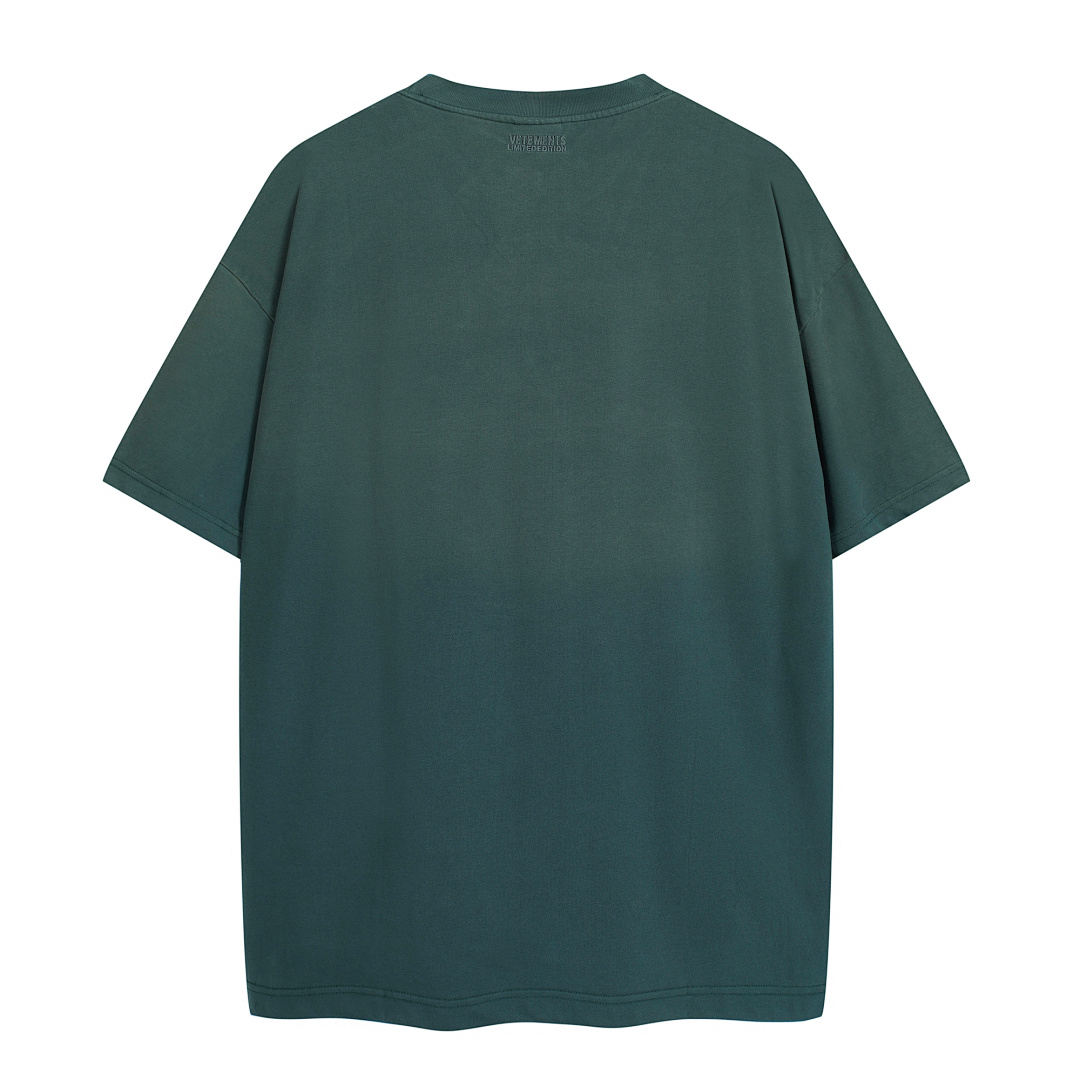 Unbranded 148 VETEMENTS Patchwork Wind Short Sleeve T Black Ink Green S-XL V5201# - Image 20