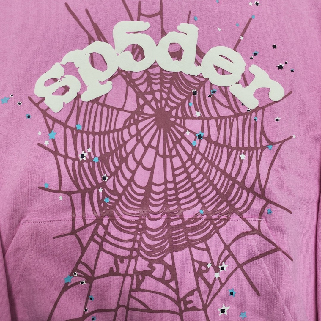Sp5der FW23 HOODIE Mens Womens Top Pink : S-XXL - Image 12