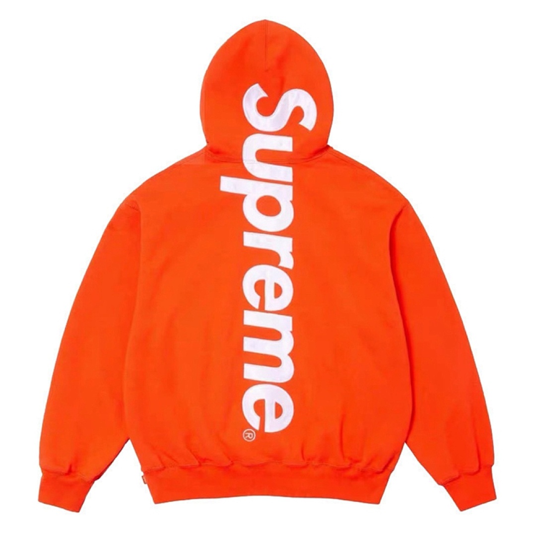 Supreme 258 Sup 22FW Satin Appliqué Hooded Sweatshirt Green Black Floral Grey Blue Brown Light Orange Khaki Purple S M L - Image 9