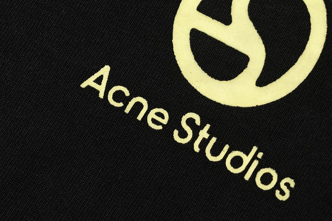 Acne Studios 118 AC Print Short Sleeve T Black White S-XL 8081# - Image 7