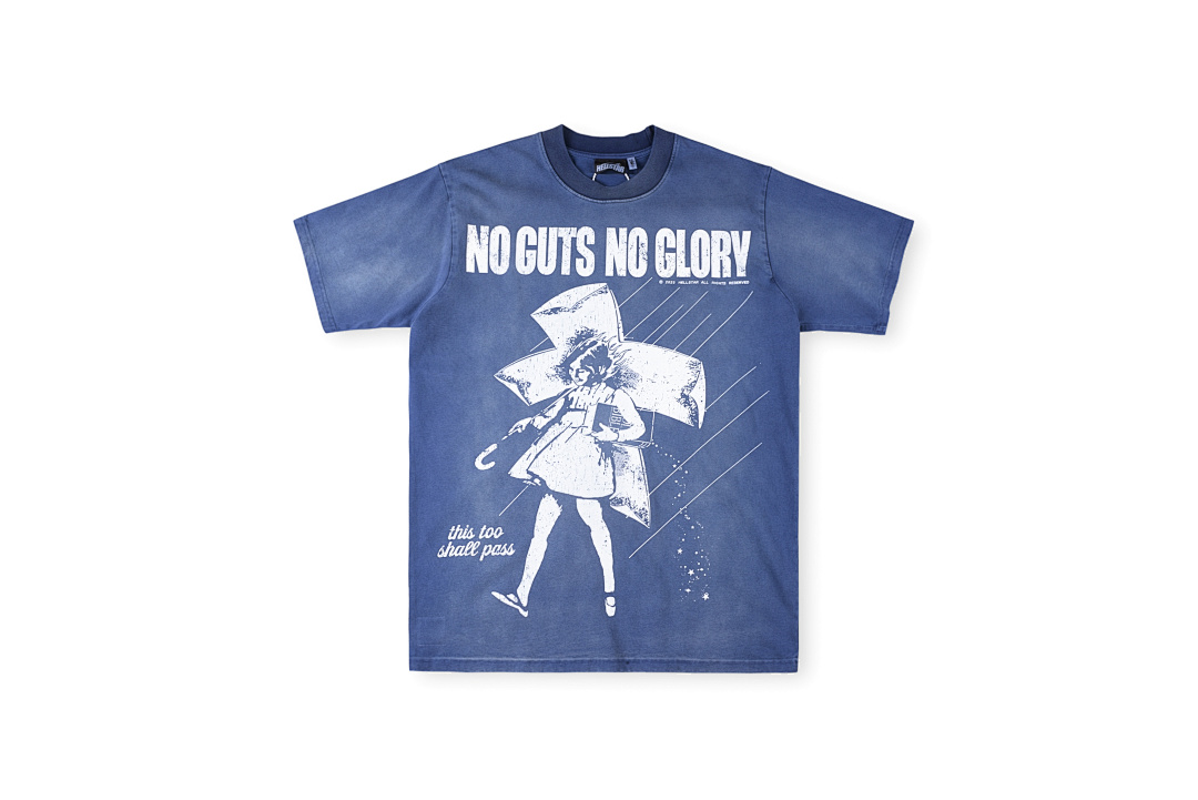 Hellstar 168 Hellstar Studios NO GUTS GLORY Water Short T Blue S-XL