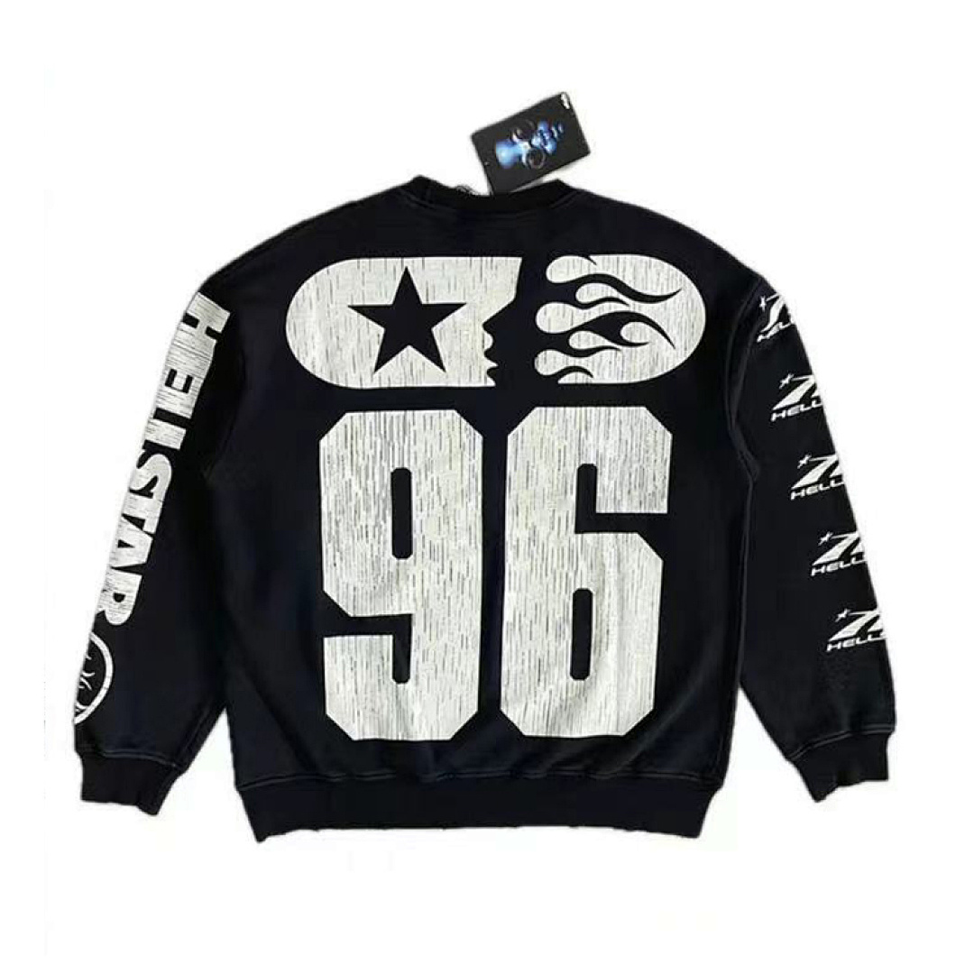 Hellstar 228 Hellstar Studios Sports 96 Crewneck Hoodie Water Black S-M-L-XL - Image 3