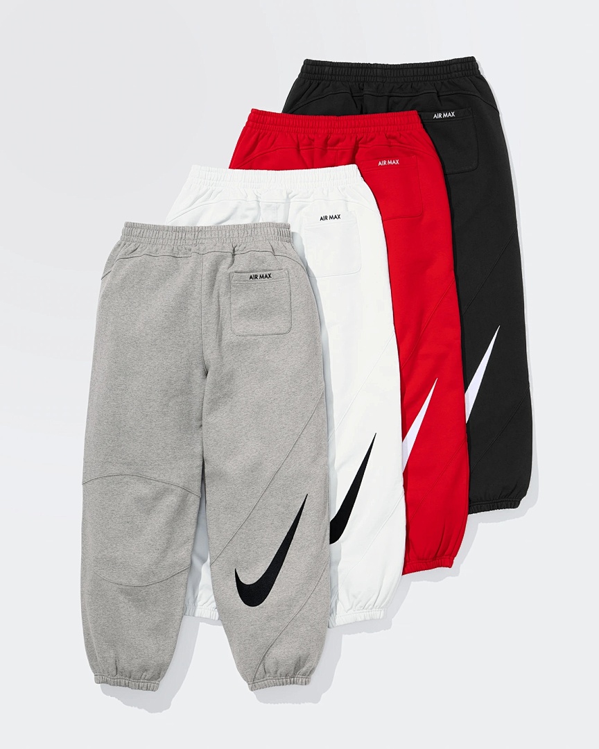 Supreme 368 SWEATPANT Embroidered LOGO Wide Black Grey Red S-XL