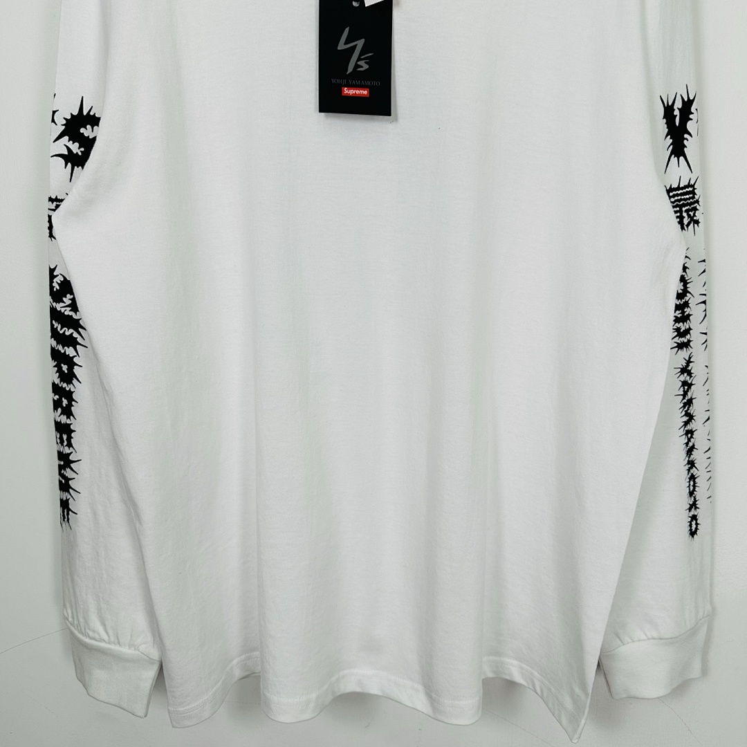 Supreme 178 Y'S Long Sleeve T Mountain Collab L/S TEE Double Print Black White S - Image 20