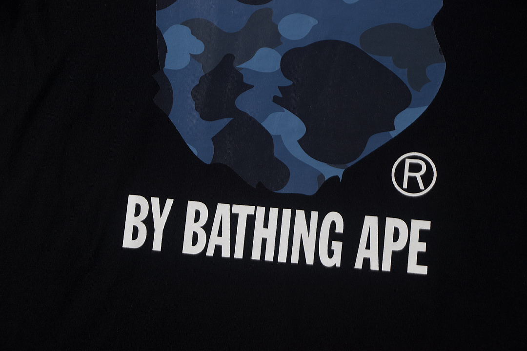 Bape 148 TOP Print Collar Short Sleeve T Black White S-XL - Image 9