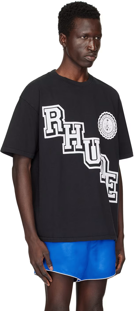 On Running ON SALE58 RHUD COLLEGIATE CREST TEE Print Short Sleeve T : Black White S M L - Image 5