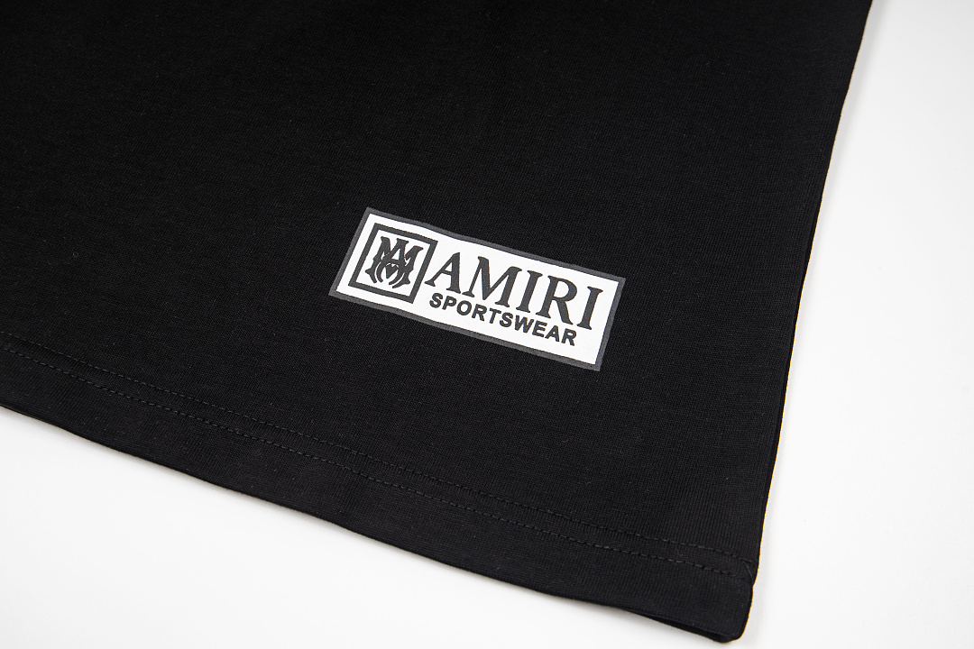 AMIRI 118 26Ss New Logo Print Short Sleeve T Black White S M L XL 9926# - Image 12