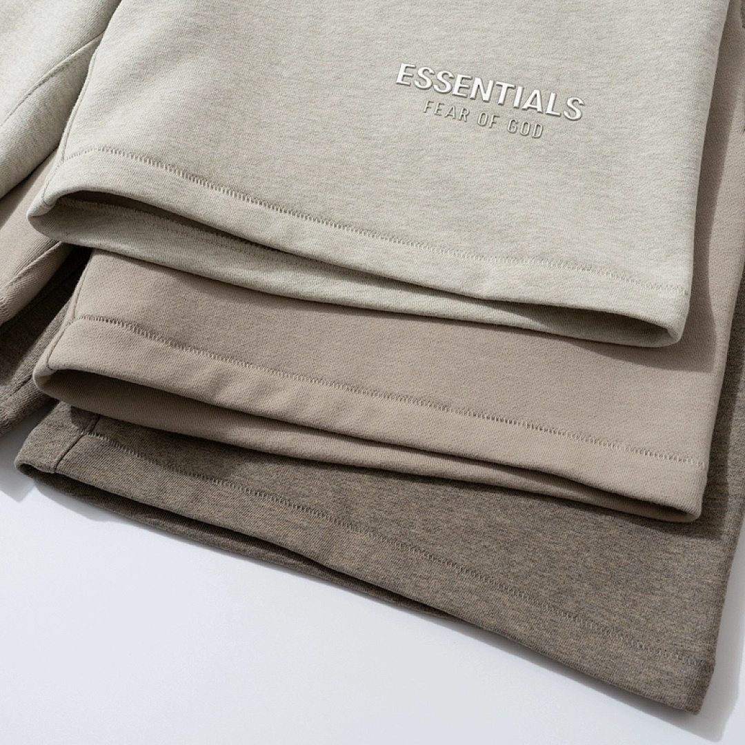 Essentials 148 Ess SS25 Classic Hoodie Label Print Short Silk Silver Gum Black Grey Brown Oatmeal XS-XL - Image 83