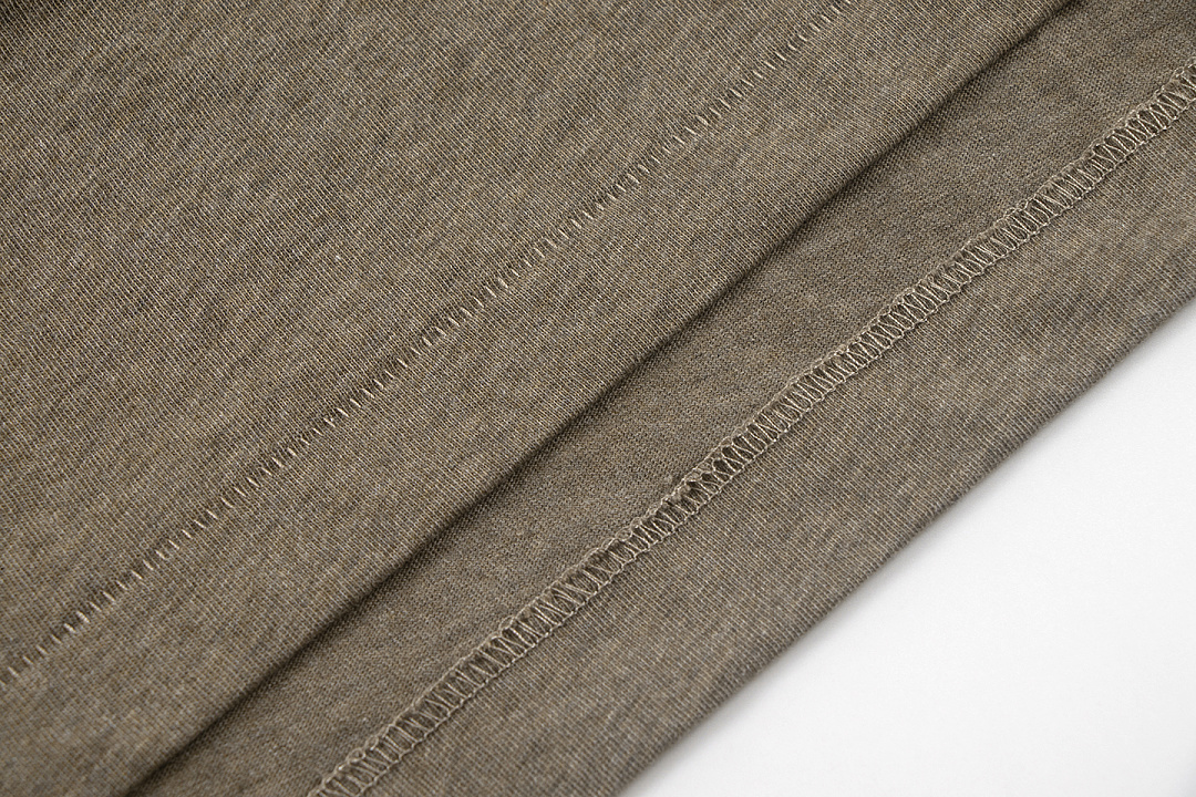 Essentials 118 SS25 Classic Hoodie Label Print Short Sleeve Silk Silver Gum : XS-XL (Grey Brown Oatmeal) - Image 67