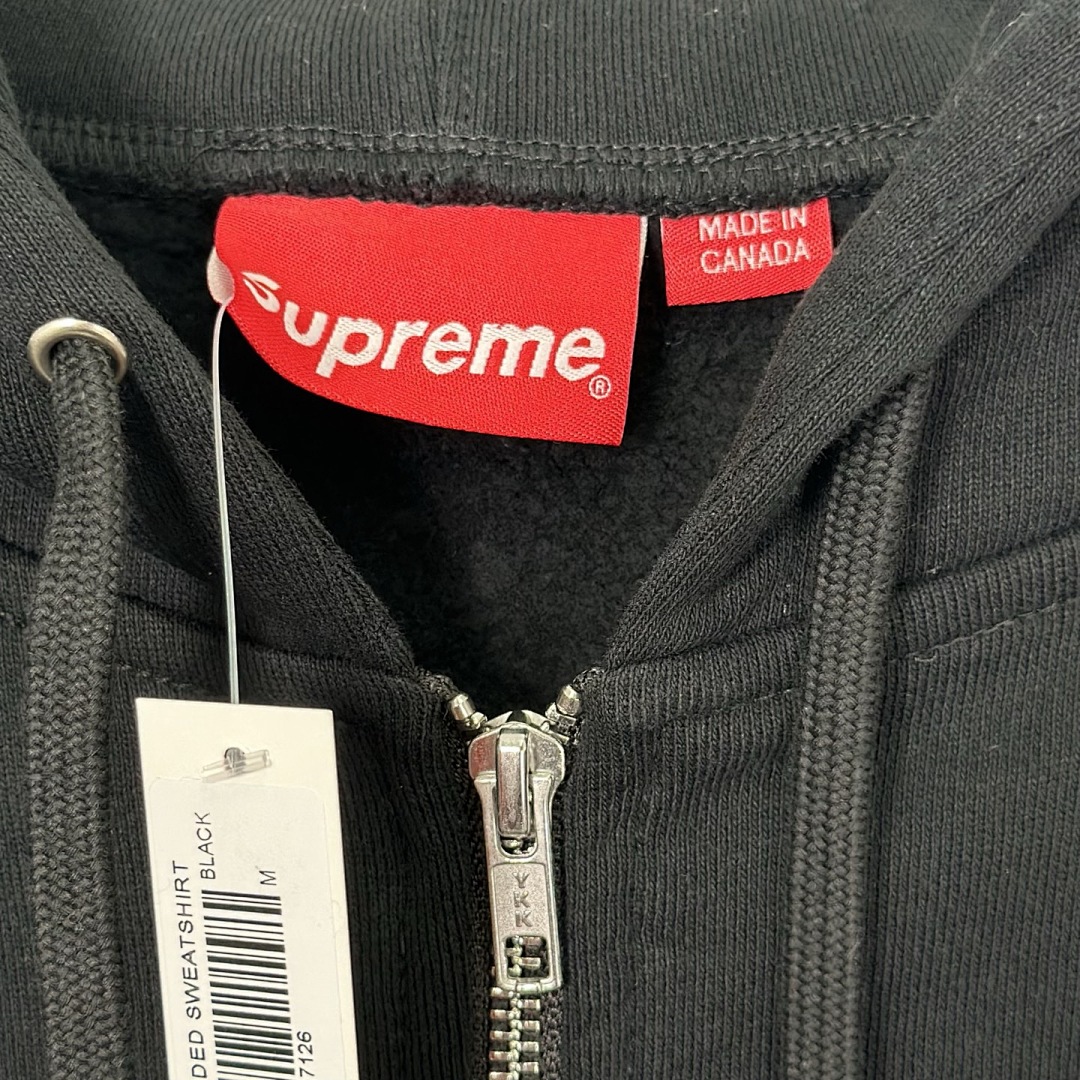 Supreme 378 FW25 IDGAF ZIP UP HOODED Embroidered (Black Grey) - Image 8