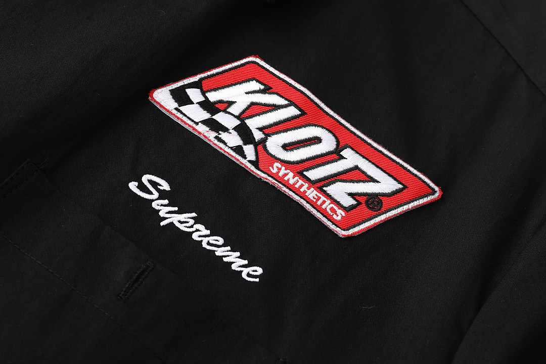 Supreme 338 FW25 WEEK8 S/S Work Shirt Leather Label Floral Striped Short Sleeve : Black Pink White S M L - Image 14