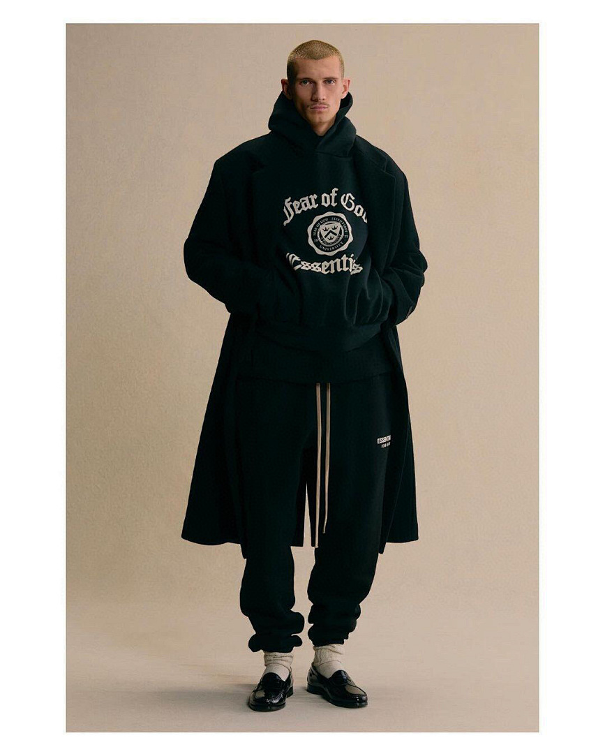 Essentials 178 Ess FALL24 HOLIDAY Fleece EssentialSweatpant Print Lace Up Velvet : Dark Mist Grey Light Black Desert Gold Brown :S-XL - Image 30