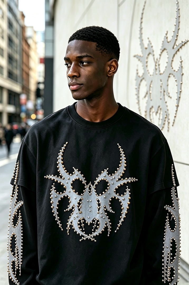 Chanel 218 Chew Forever Bead Long Sleeve : Water Black :S M L - Image 16