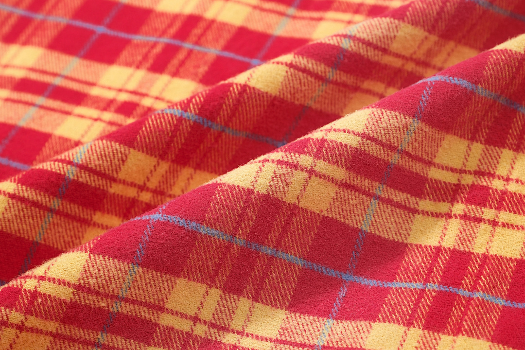 Unbranded 268 FAR FARFROMWHAT WASHED FLANNEL SHIRTS Water Ink Red Yellow S-L 3270# - Image 14